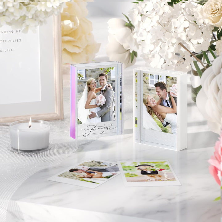 WINKINE Instax Mini-Bilderrahmen, 3 Stück, Polaroid-Rahmen, transparent, niedlich, für Tischplatte u