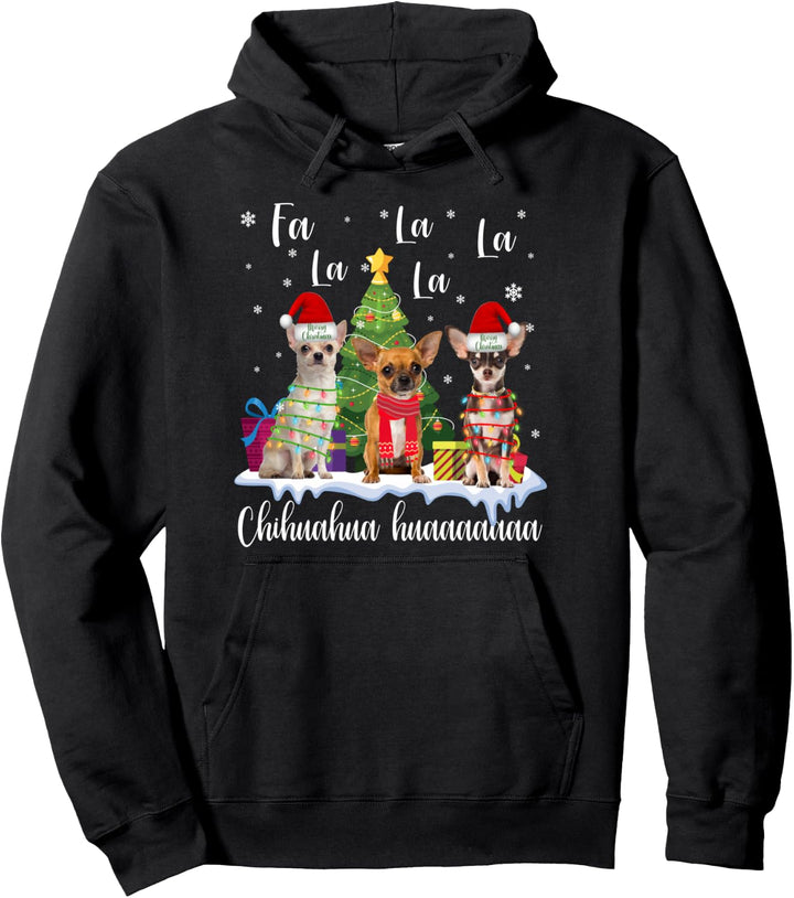 Chihuahua, Hund, Weihnachten, Fa La, lustiger hässlicher Weihnachtspullover Pullover Hoodie