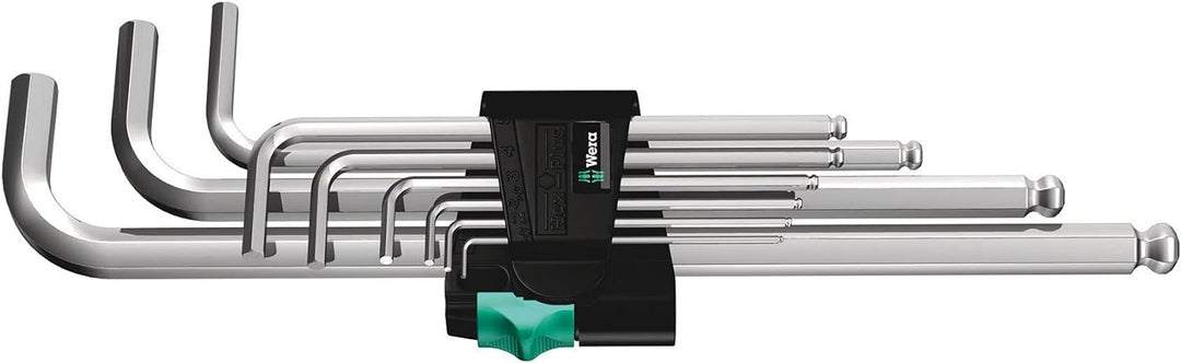 Wera 950 PKL/9 SM N Winkelschlüsselsatz, metrisch, gestellverchromt, 9-teilig, 05022087001 & 950/9 S