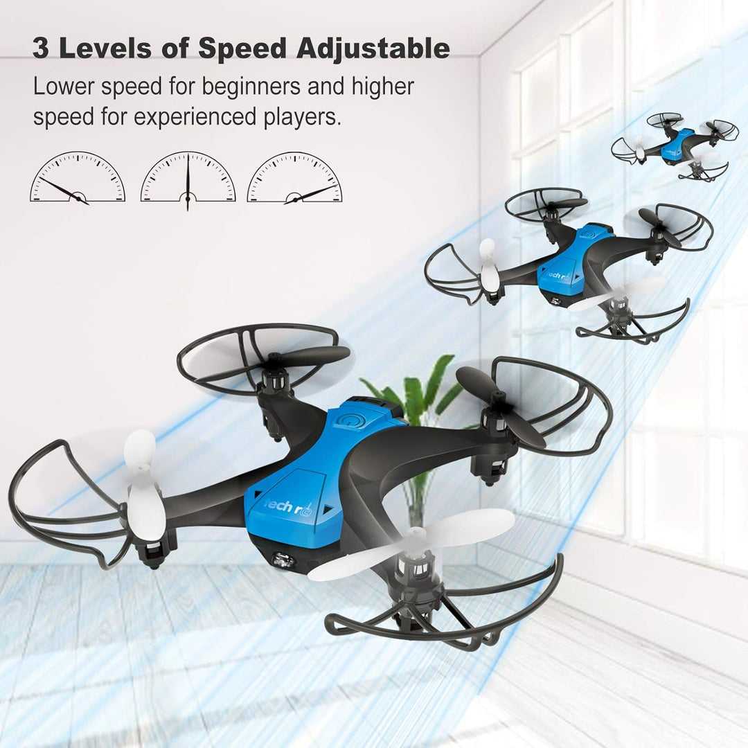 tech rc Drohne für Kinder Anfänger Mini Drohnen ohne Kamera Dual Akku 16 Minuten Flugzeit Indoor RC