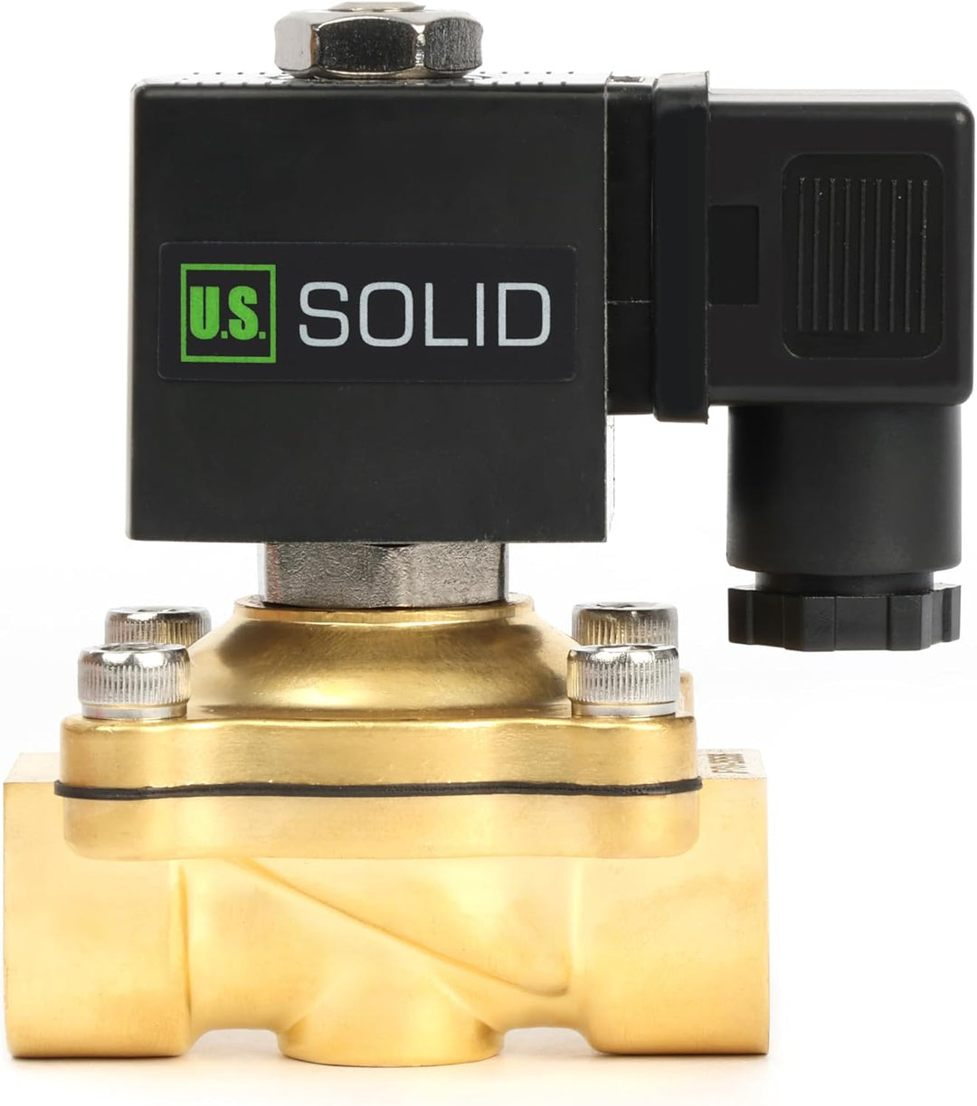 U.S. Solid Magnetventil Messing G 3/8" 24V DC stromlos geschlossen 10 bar - Elektrisches Wasserventi