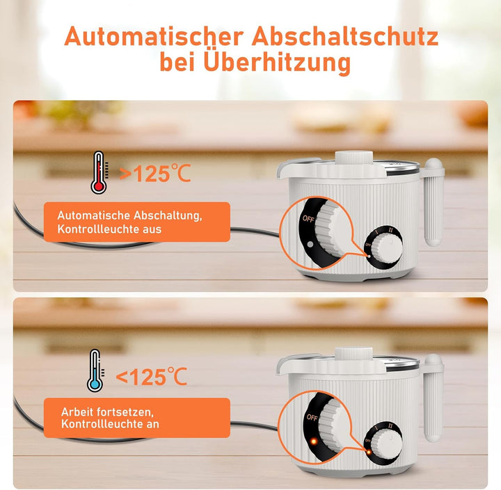 venpow Wachsschmelztopf mit Ausgiesser, kerzen selber machen set für erwachsene Anfänger, 1,5L gross