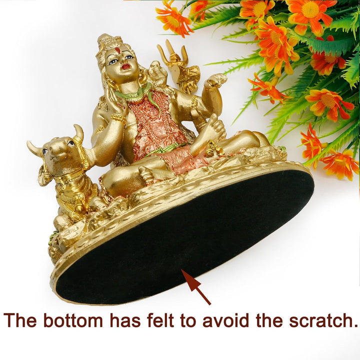 Indien Gott Herr Shiva Idol Statue mit Kuh Nandi – Hindu-Gott Indischer Heimtempel Mandir Pooja Arti