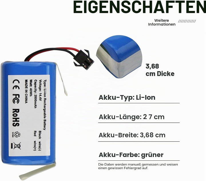 ANTIEE Vacuum Cleaner Akku Kompatibel mit OKP Life K2 K3P K4 K5 K7 Robot aspirateurs, Robots domesti