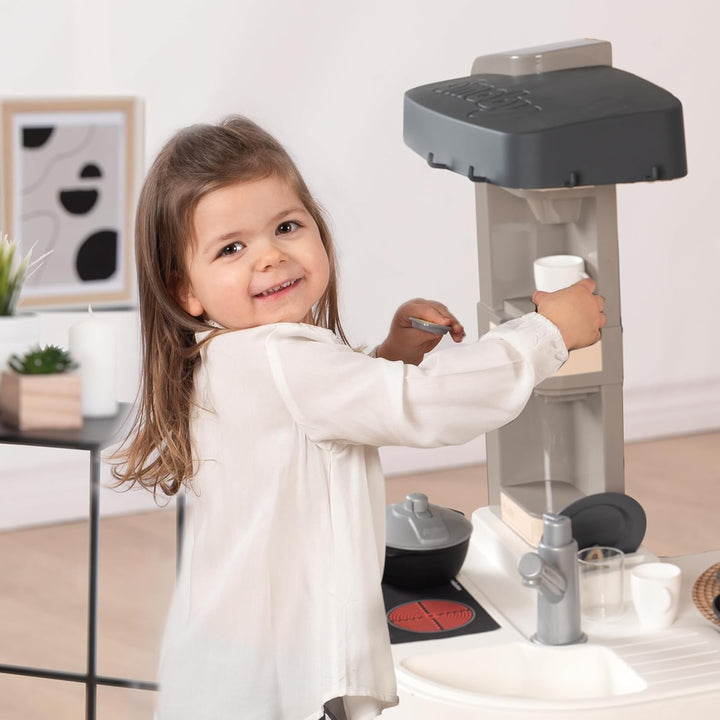 Smoby - Tefal Studio Küche – Spielküche für Kinder mit vielen Funktionen, Töpfen, Pfannen, Küchenbes