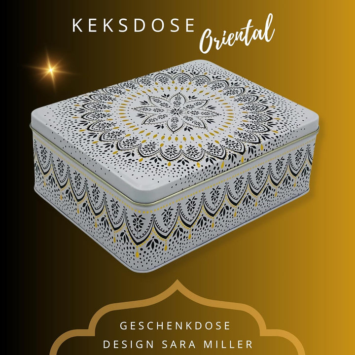 MediMuc Geschenkdose Design Design Sara Miller - Liebevoll gestaltete rechteckige Vorratsdose - Moti