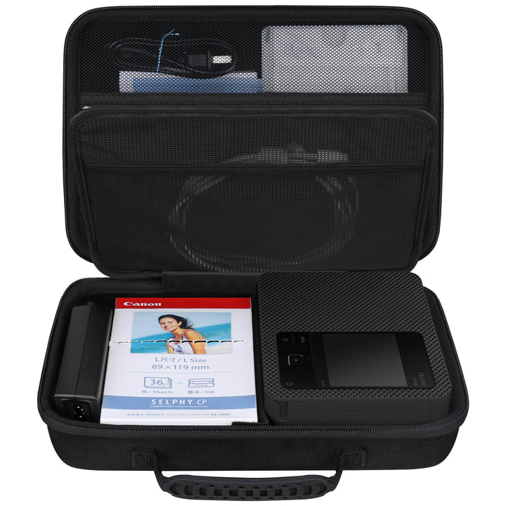 BOVKE Aufbewahrungsbox kompatibel mit Canon SELPHY CP1500 Compact Photo Printer, Extra Platz für Can