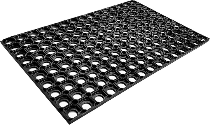 Carpido Fussmatte schwarz Gummimatte - rutschfeste Türmatte 80x120 cm 2er Set - strapazierfähiger Fu