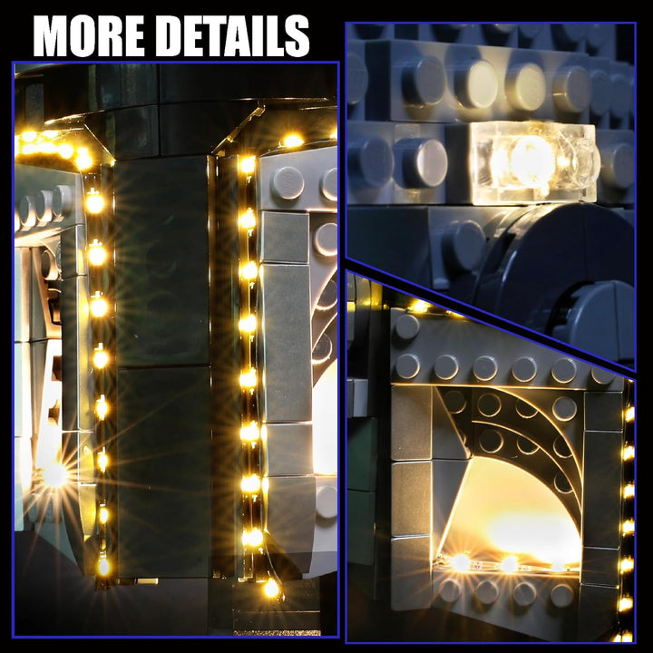 LED Lichtset kompatibel mit LEGO 75328 Star Wars Der Mandalorianer Helm – Beleuchtungsset für Helm-M