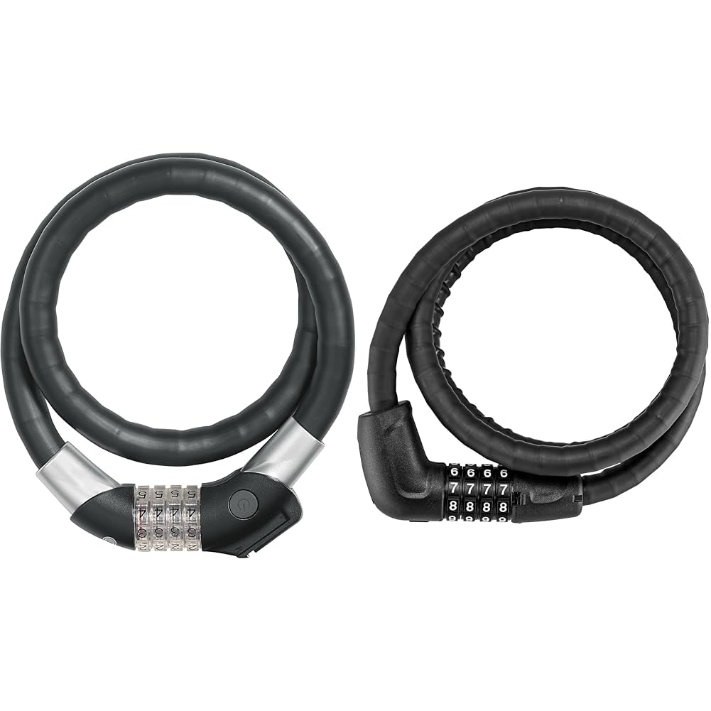 ABUS Kabelschloss Steel-O-Flex Raydo Pro 1460/85 KF & 86173 Steel-O-Flex, Schwarz, 85 cm