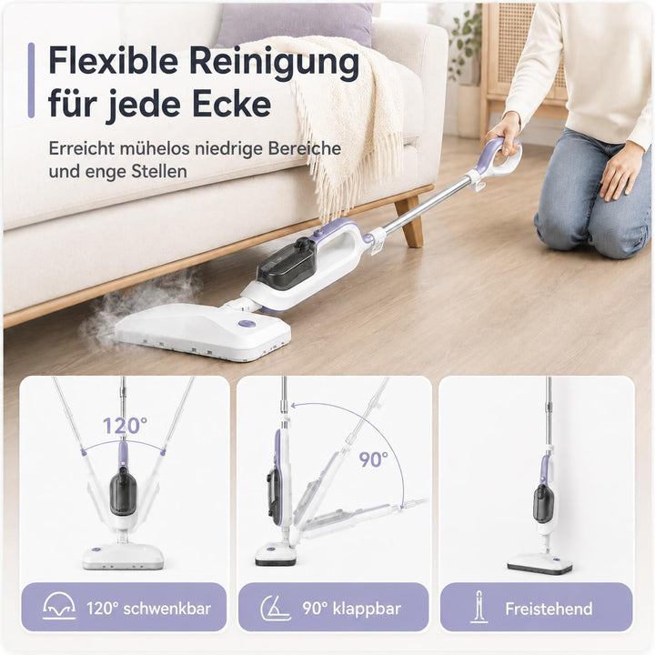 Dampfreiniger Handdampfreiniger, abnehmbar und multifunktional | 470 ml Wassertank, 3 Dampfstufen, D