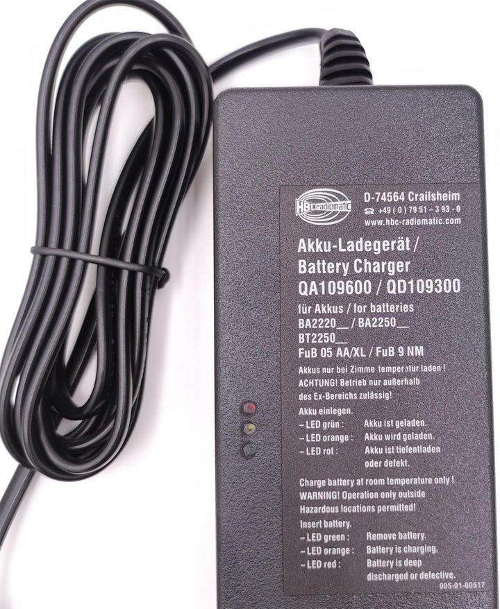DC 10-30V QA109600 QD109300 Remote Battery Charger for HBC Radiomatic BA225030 Battery