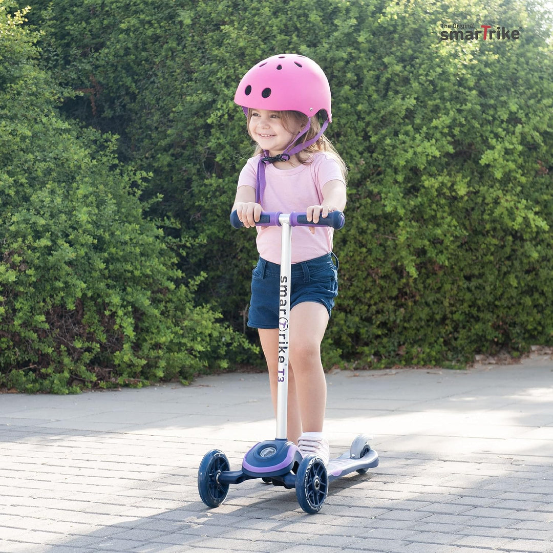 smarTrike Scooter by Scooter - Kinderroller T3 Kinderscooter mit LED-Leuchträder und Snacktasche S V