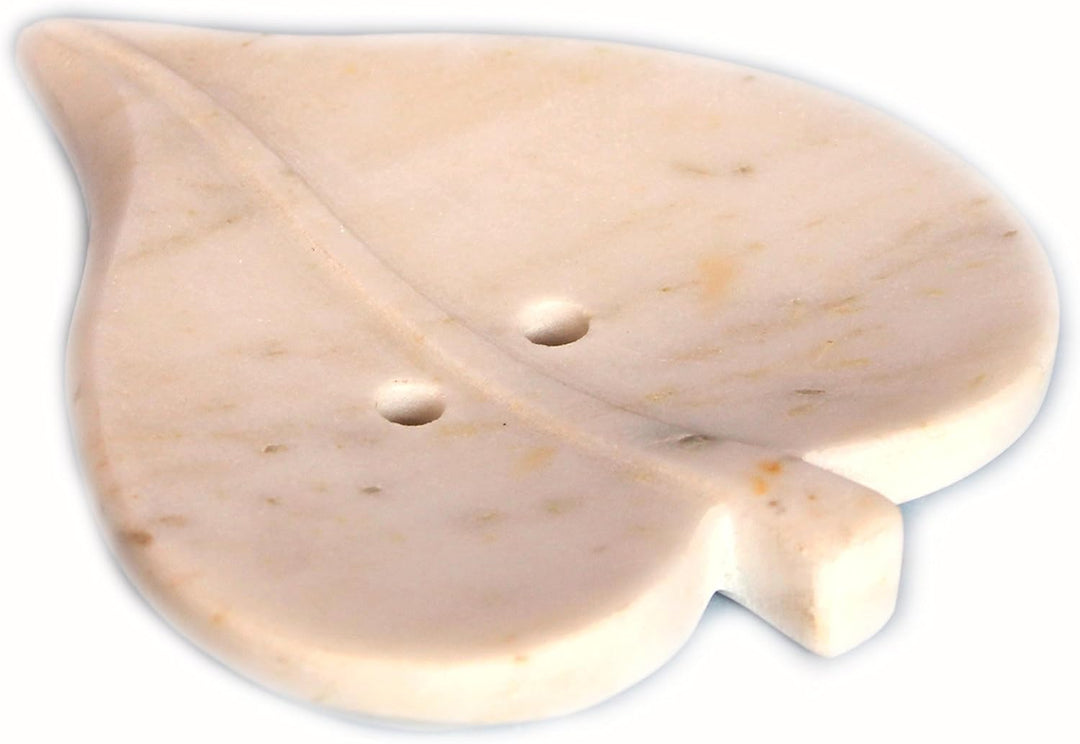 KLEO Seifenschale aus Marmor, Stein, Seifenhalter für Badezimmerzubehör, Badewanne, Waschbecken oder