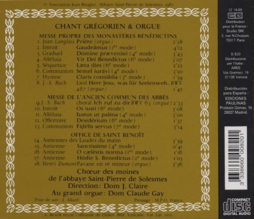Gregorianische Gesänge: Benediktus, Audio-CD