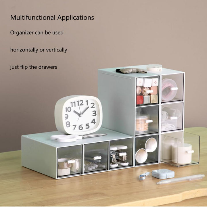 Küchen Organizer mit 3 Schubladen, Aufbewahrungsbox für Teebeutel, Kaffeepads, Teebox mit 3 Schublad