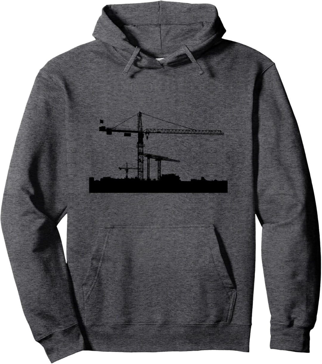 Baustellen Kran Motiv Pullover Hoodie