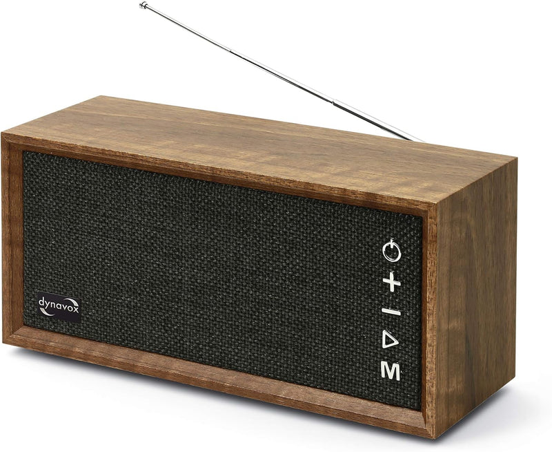 Dynavox FMP3 BT, kompaktes FM-Küchenradio in edlem Holz-Design, portabler Wireless-Lautsprecher mit