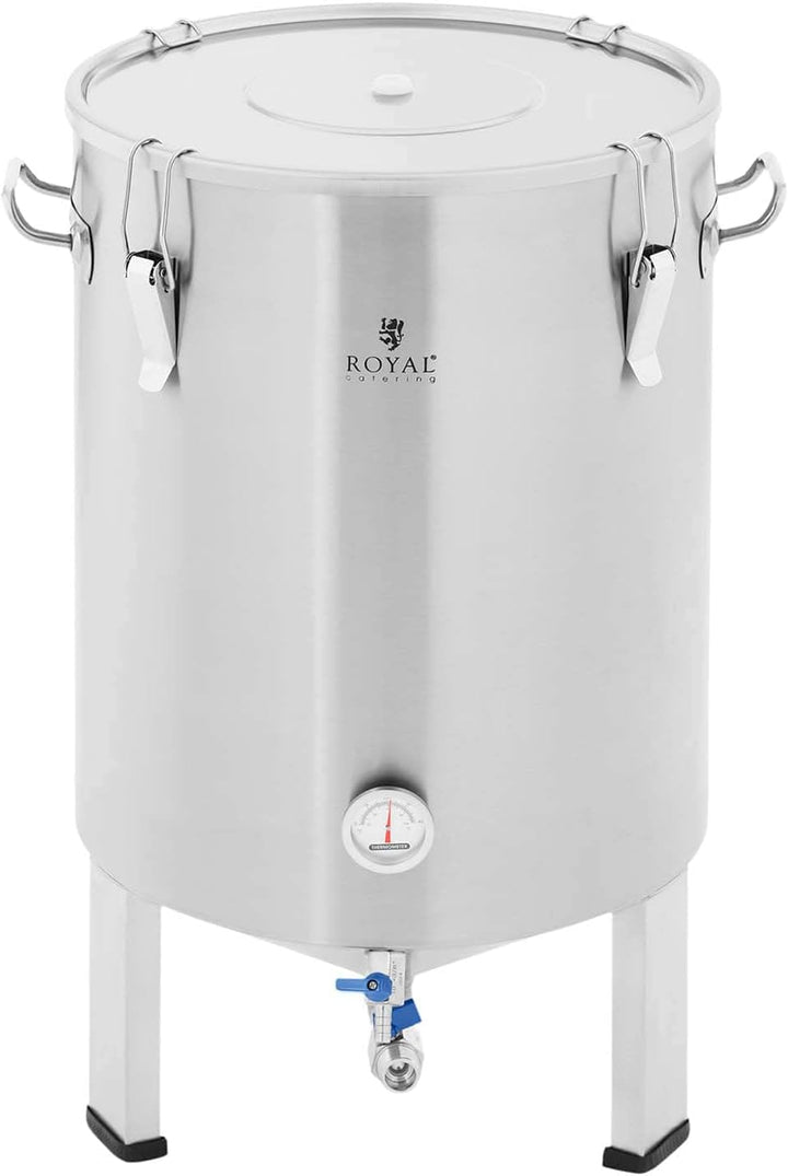 Royal Catering RCBM-60CF Maischekessel 60 l 0-40 °C Edelstahl Fermenter Fermentierkessel