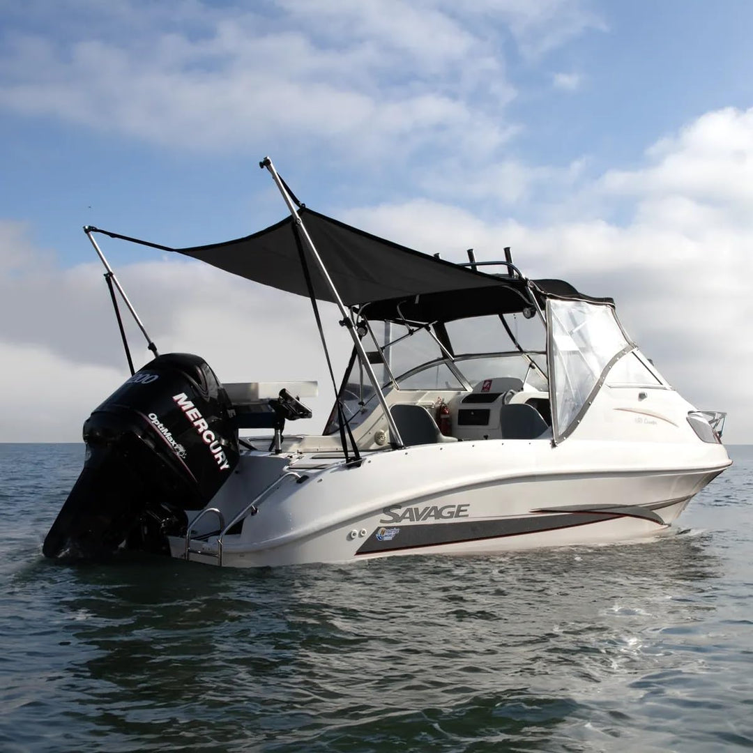 Oceansouth T-Top Erweiterungssatz Sonnenschutz Heck Grau Länge und Breite 2.1m - 2.1m, Grau Länge un