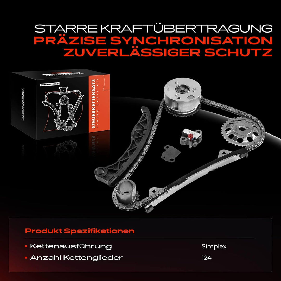 Frankberg Steuerkettensatz Kompatibel mit Cuore VII S-i-r-i-o-n 107 C1 Justy IV Aygo IQ Yaris 1.0L B