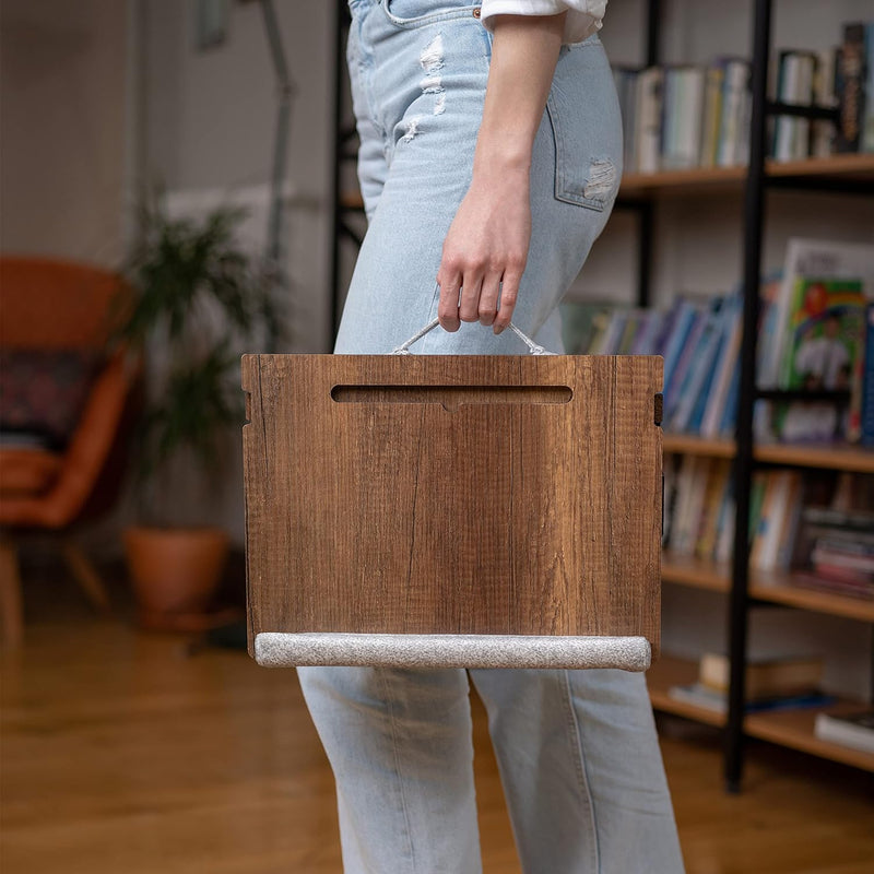 Vigo Wood Laptopkissen - Laptray mit Kissen, Laptop Tisch für Sofa, Lap Desk für Laptop, Verstellbar