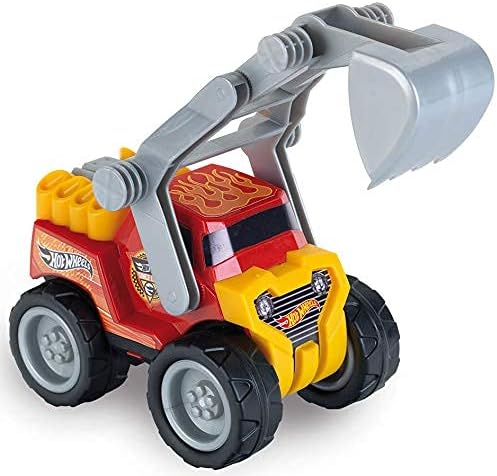 Theo Klein 2440 Hot Wheels Löffelbagger | Hochwertiger Bagger im Massstab 1:24 | Schaufel mit robust