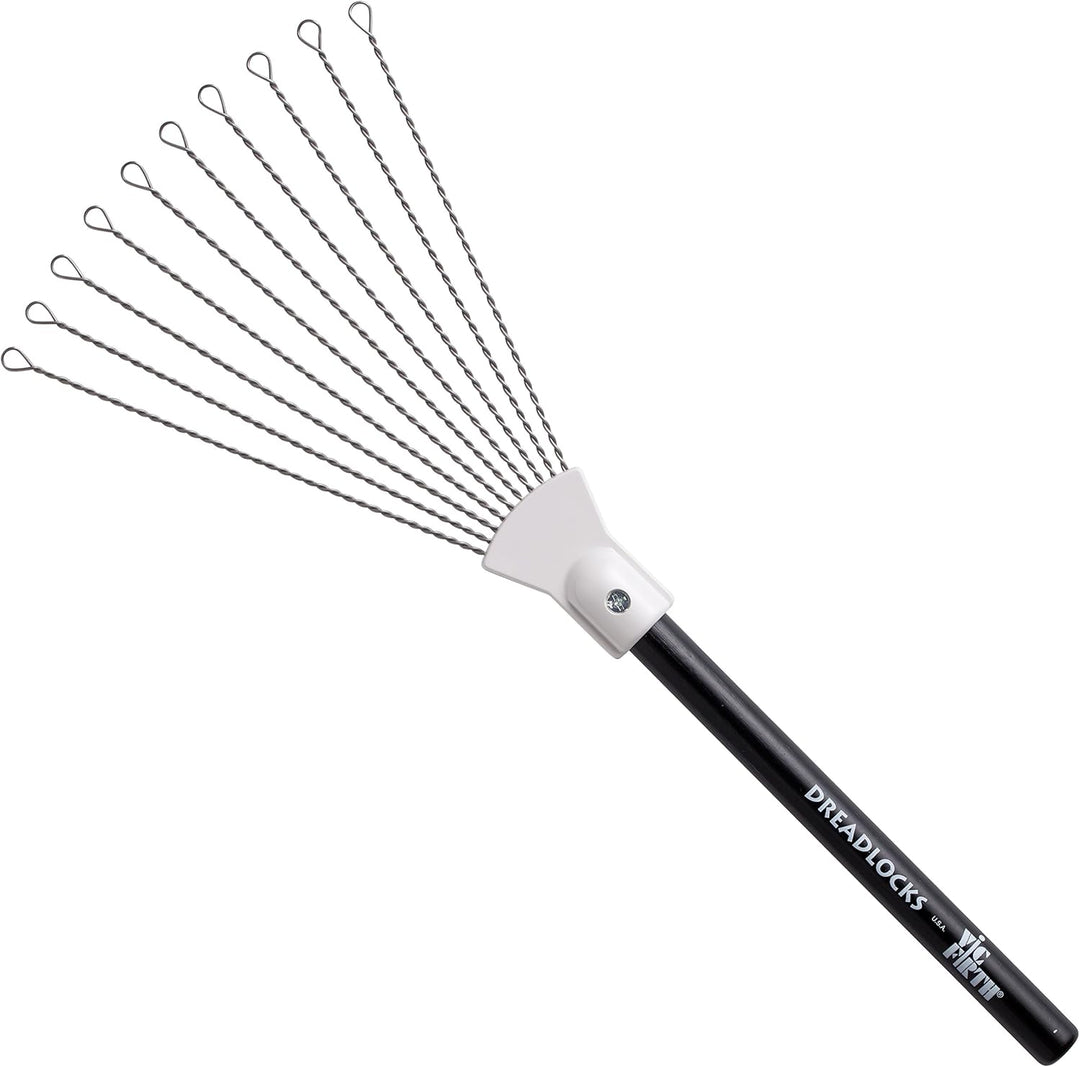 Vic Firth World Classic Series Brush - Dreadlocks - Hickory Handles Dreadlocks Single, Dreadlocks Si