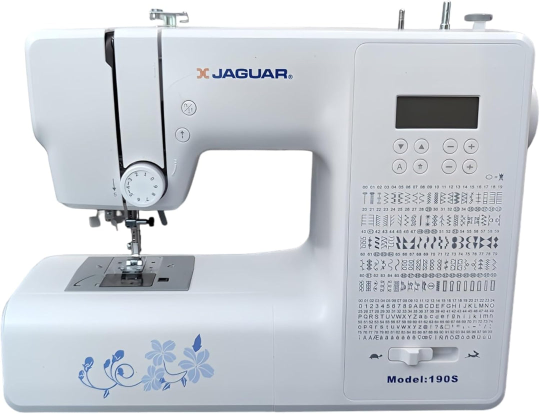 Jaguar 190S Elektronische Nähmaschine für Anfänger, leicht, computergesteuert, Quilting, mit 200 Sti