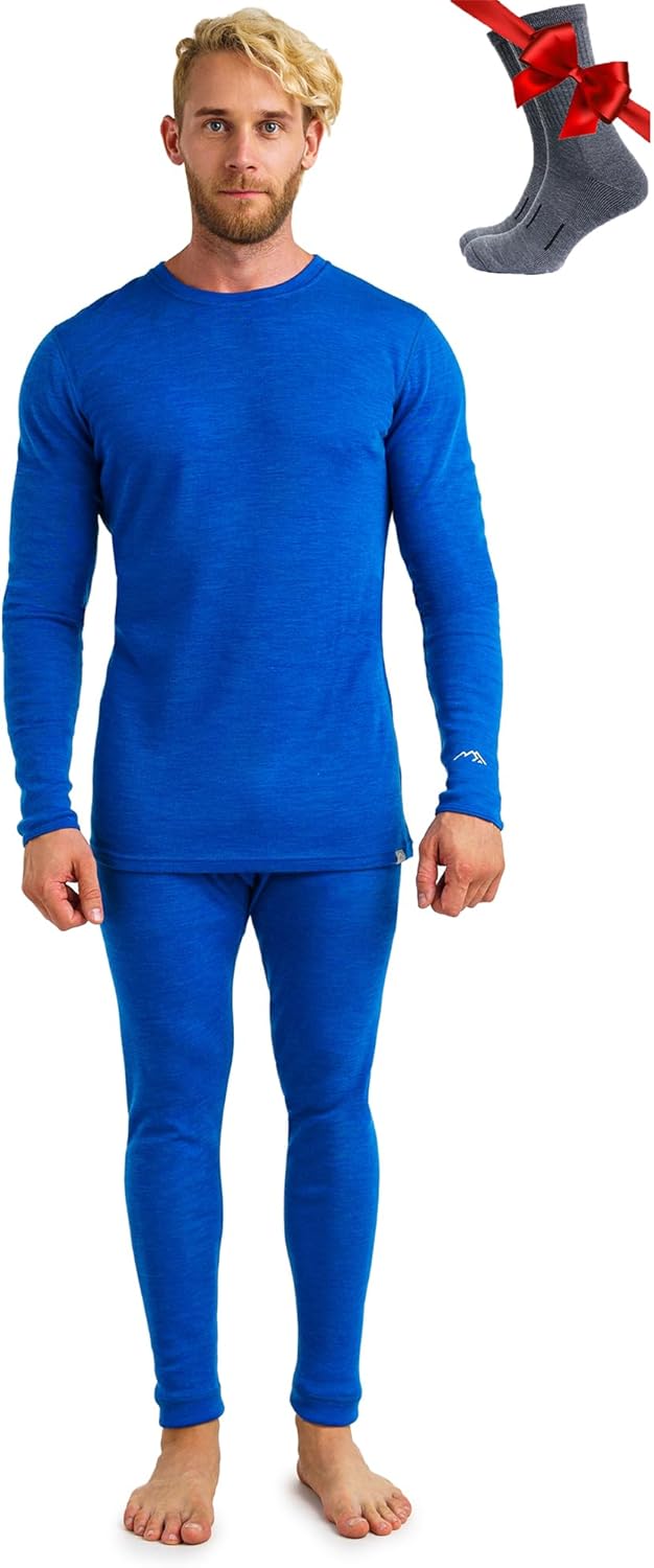 Merino.tech 100% Merino Unterwäsche Herren Set - Leicht, Mittelgewicht, Thermounterwäsche Merinowoll