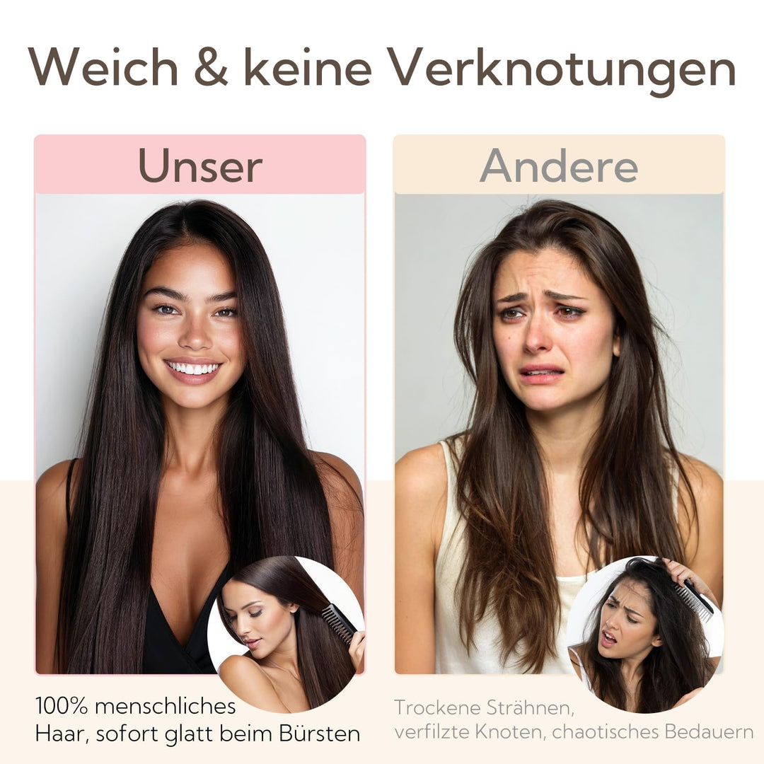 Hotbanana Tape-In-Haarextensions, 35cm 20 Stück 50g Tiefschwarz Tape-In-Echtes Remy-Echthaar-Extensi