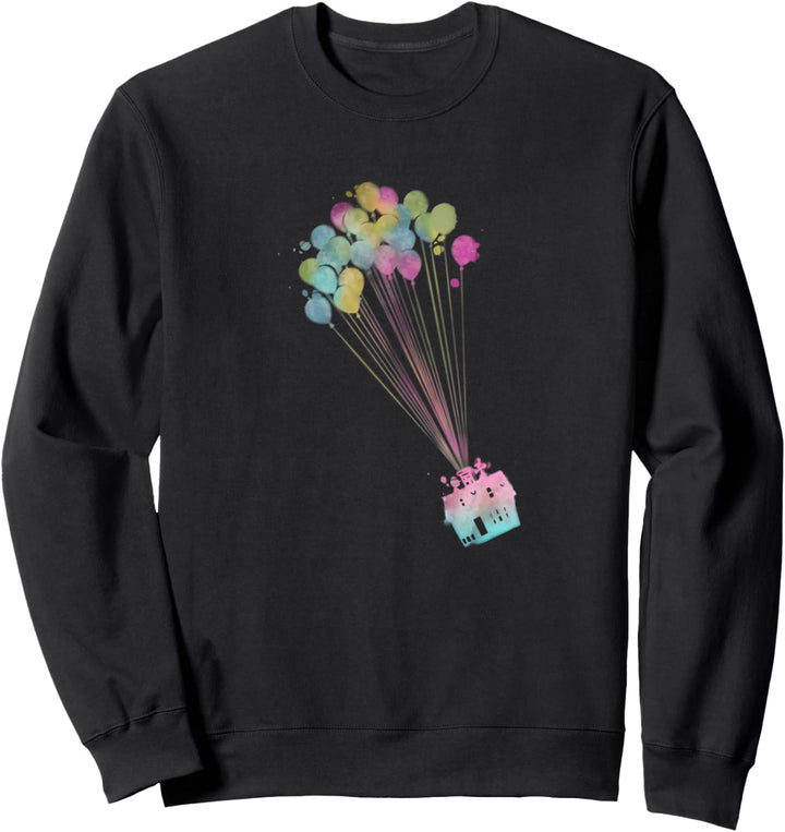 Disney Pixar Up Water Color House Balloons Sweatshirt