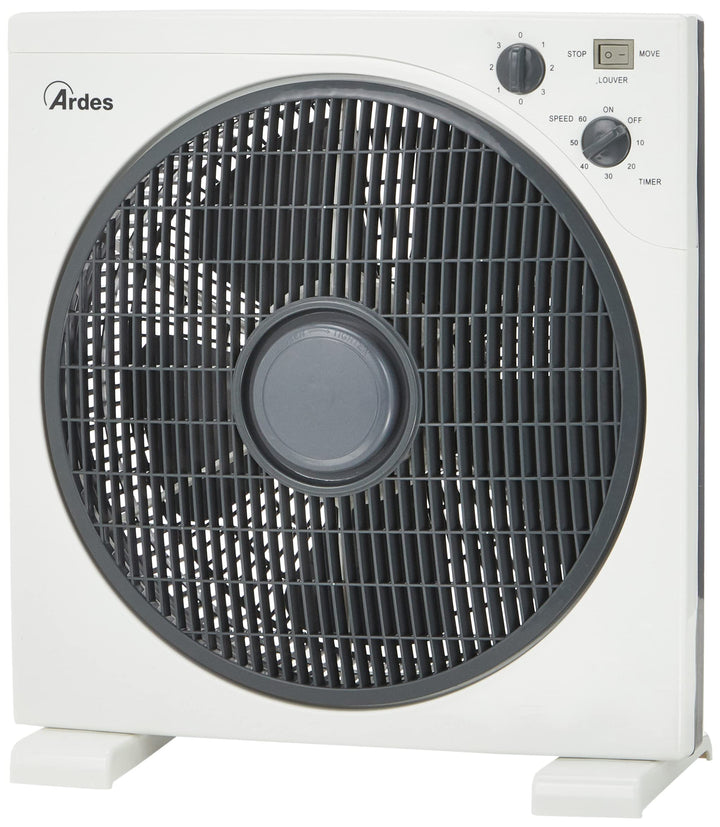 ARDES - Tragbarer quadratischer Tisch- oder Bodenventilator mit 5 Flügeln und 3 Intensitätsstufen, 3