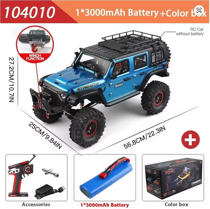 s-idee® WL 104010 blau RC Model Crawler RTR 1/10 2.4G 4WD 2CH 2,4 GHz mit Licht und Sound