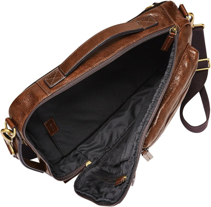 Fossil Herren Buckner Lederrucksack Braun, Braun
