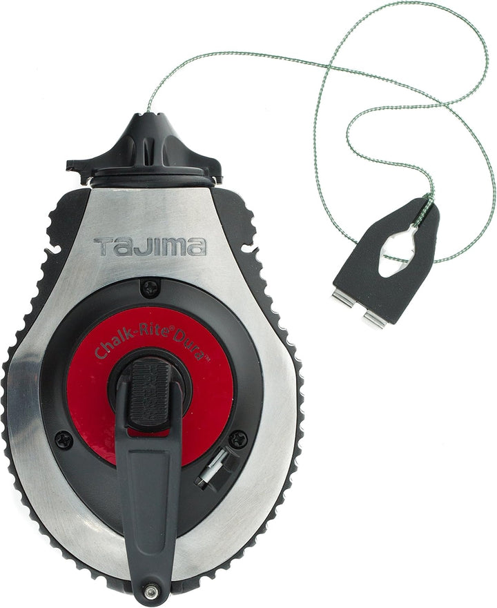 Tajima Schlagschnurgerät Chalk-Rite Dura (Schlagschnur 30 m lang, mit Schnellkurbelsystem, für alle