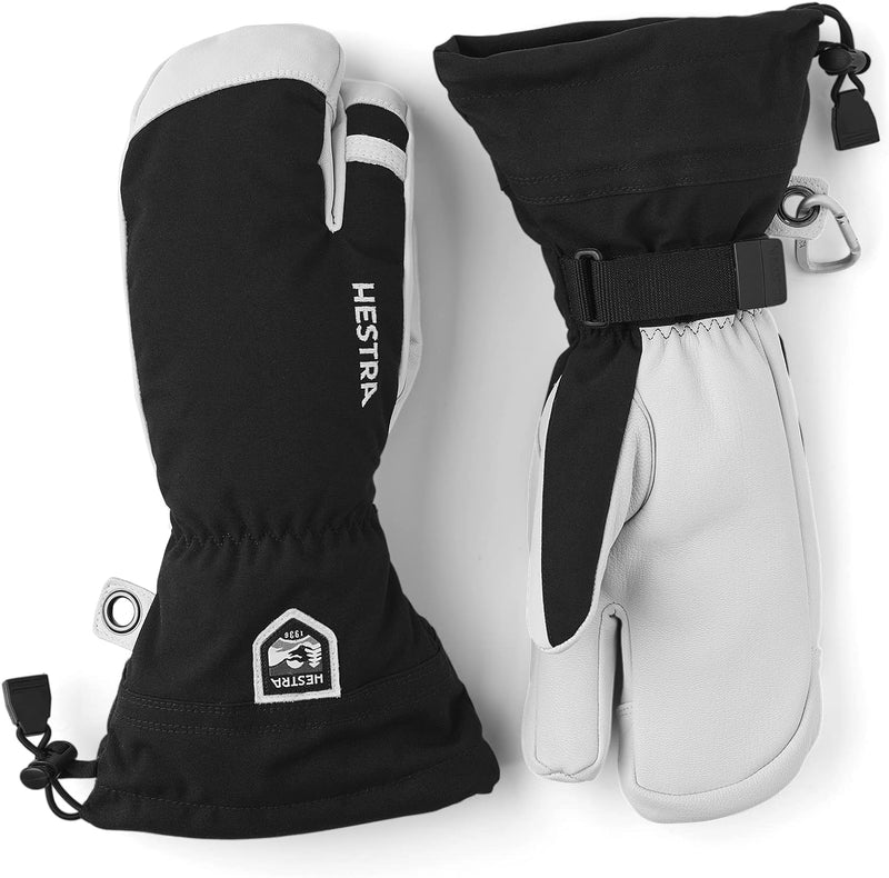 Hestra Army Leder Heli Ski 3 Finger Handschuh 7 Schwarz, 7 Schwarz