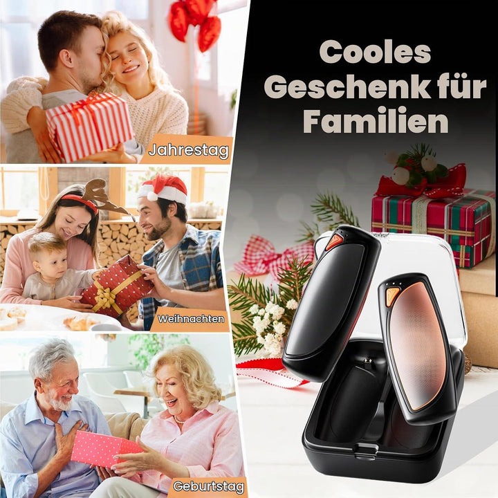 COTOP Handwärmer Elektrisch, 2er Set Taschenwärmer Wiederverwendbar mit Ladecase, 14.000 mAh Akku Au