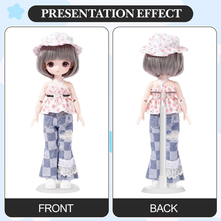 TOYANDONA Puppenständer Für 35Cm Puppen Tragbare Doll Support Frame Aus Kunststoff Puppen Display Ra