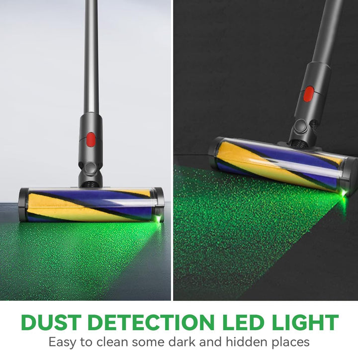 Softwalze Bodendüse Kompatibel mit Dyson V7 V8 V10 V11 V15 Staubsauger | Ersatzbürste mit LED | Stau