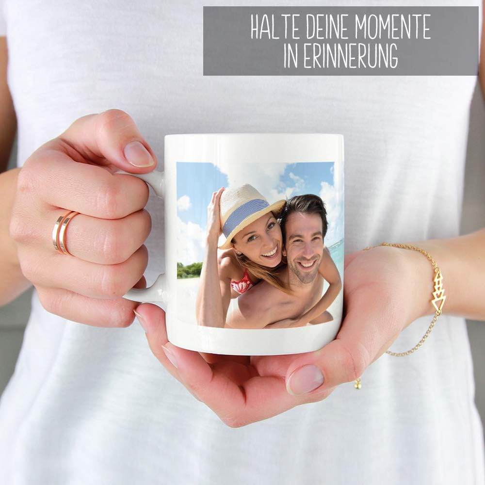 Keramik, Tasse selbst individuell gestalten/Personalisierbar mit eigenem Foto bedrucken/Fototasse/Mo