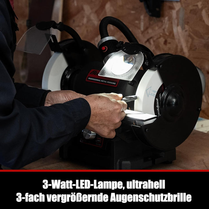 Bucktool 200mm Variabler Tischschleifer, VFD 750W Professioneller Schleifbock mit niedriger Vibratio