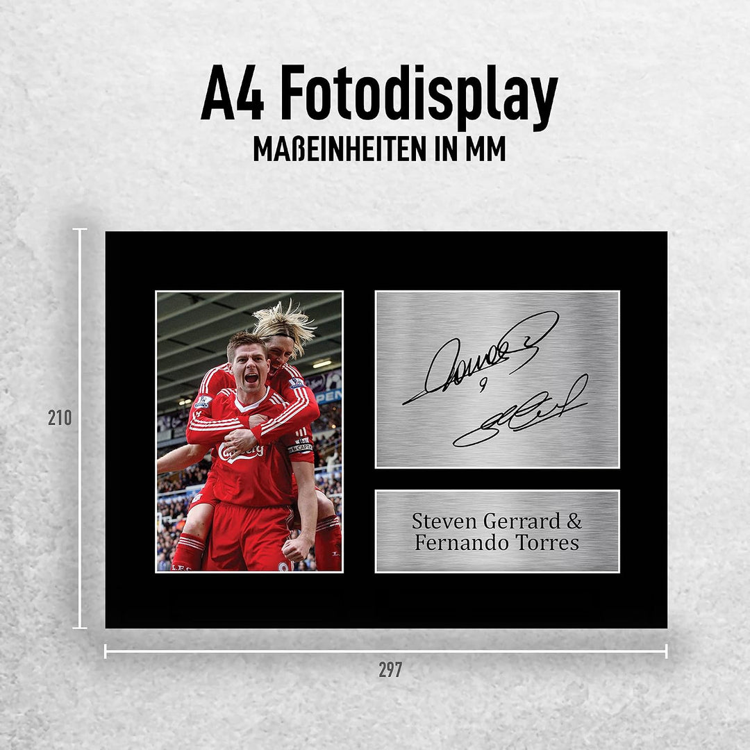 HWC Trading A4 Steven Gerrard &amp; Fernando Torres Liverpool Gifts Autogrammbild für Fans und Fans – A4