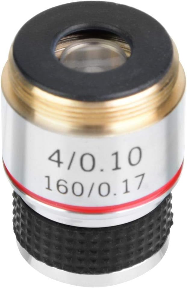 Mikroskoplinse, 4X 185 Biologisches Mikroskop Achromatische Objektive Linse 160/0,17 5 × 5 × 5 cm Be