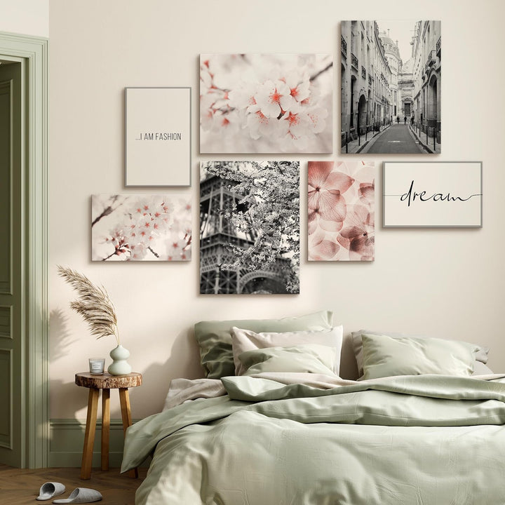 Muralo - Wandbilder Set - Leinwand Bilder Set Aufhängefertig - Bilder für Wohnzimmer Schlafzimmer -