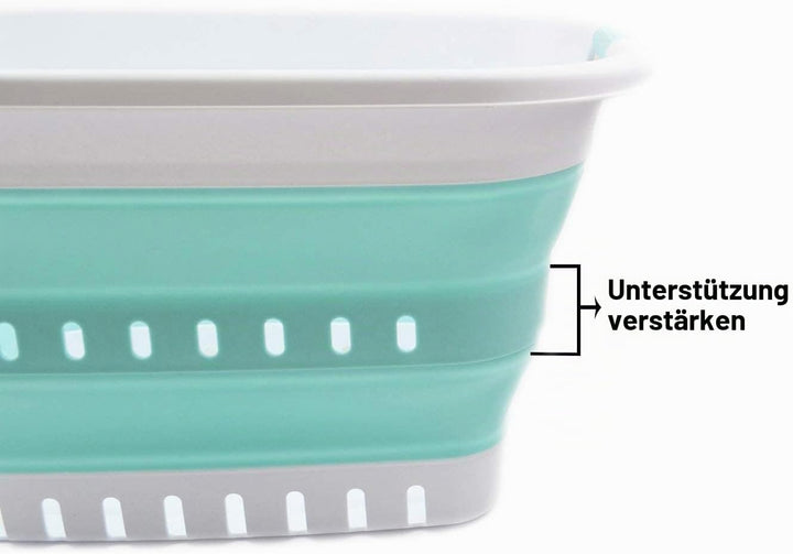 SAMMART 37L Collapsible Plastic Laundry Basket - Foldable Pop Up Storage Container/Organizer - Porta