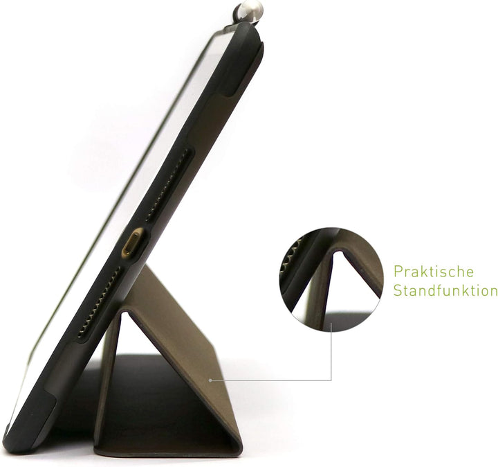 KMP GreenNu Schutzhülle/Klapphülle passend für iPad 9,7“ 2017/2018 – braun - 100% recyclebar – ohne