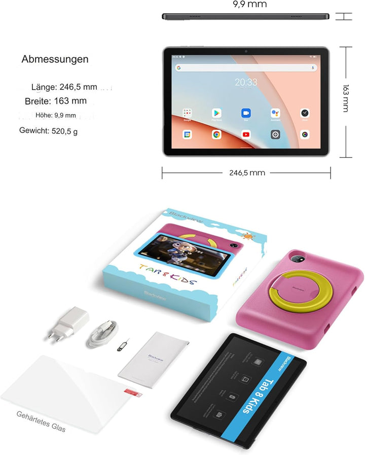 Blackview - Tab 8 Kids WiFi - Touchscreen-Tablet für Kinder - Kindersicherung - Ikids vorinstalliert