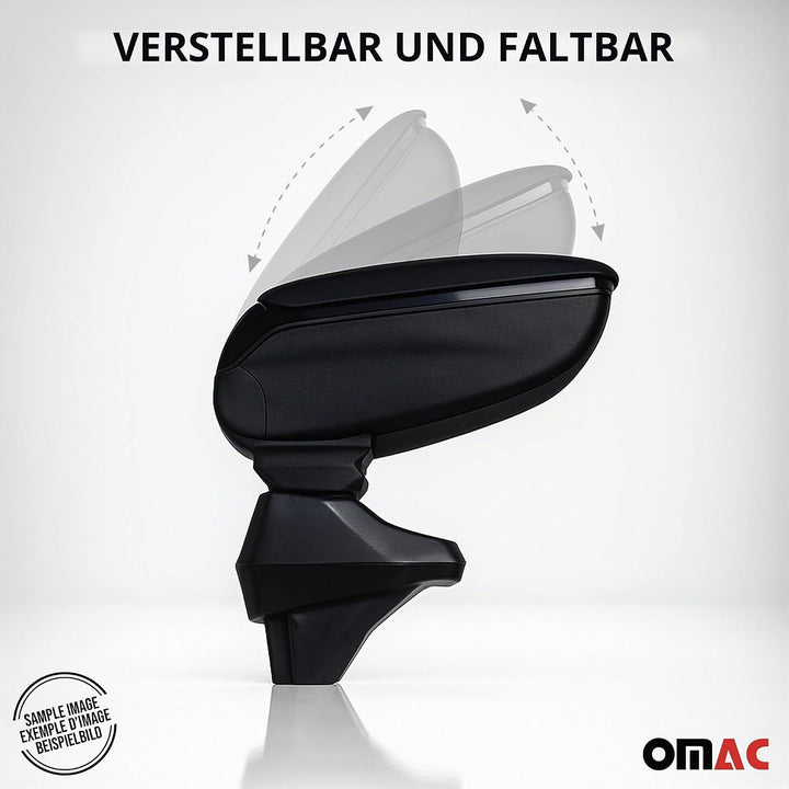 Mittelarmlehne Armlehne kompatibel mit Hyundai i20 2 GB 2014-2020 Mittelkonsole Schwarz 1x