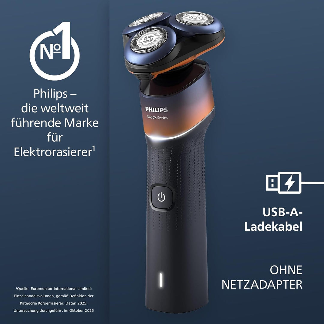 Philips Shaver Series 5000X, Elektrorasierer für Nass- und Trockenrasur, Skin Protect Technologie, f